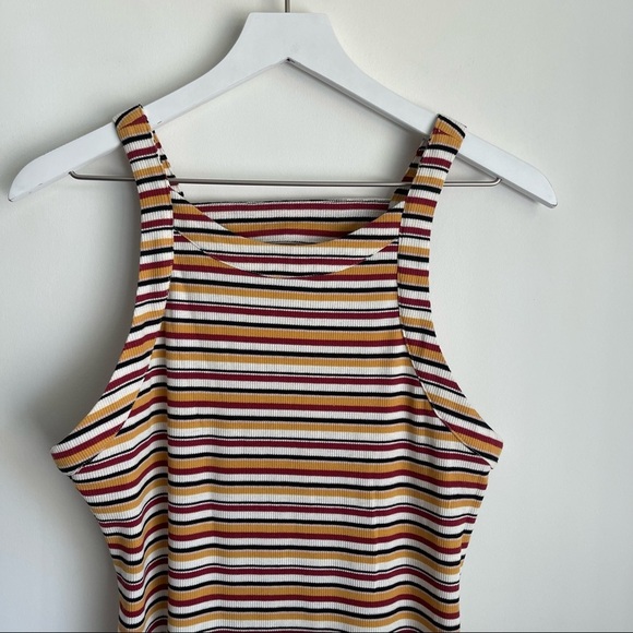 1. STATE Striped Sleeveless BodyCon Open Back Dress large - Picture 3 of 7